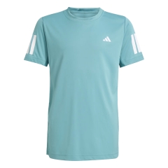 adidas Club 3 Stripes Logo Camiseta Niño - Powder Teal