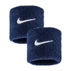 Nike Swoosh Classic Small Wristbands - College Navy/White