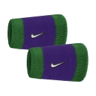 Nike Swoosh Classic Muñequeras Largas - Clover/Fierce Purple/White