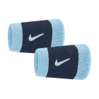 Nike Swoosh Classic Muñequeras Largas - Aquarius Blue/College Navy/Pale Ivory