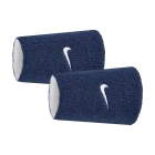 Nike Swoosh Classic Large Wristbands - College Navy/White