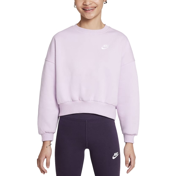 Tute e Felpe Girl Nike Club Logo Felpa Bambina  Doll/White FZ9244537