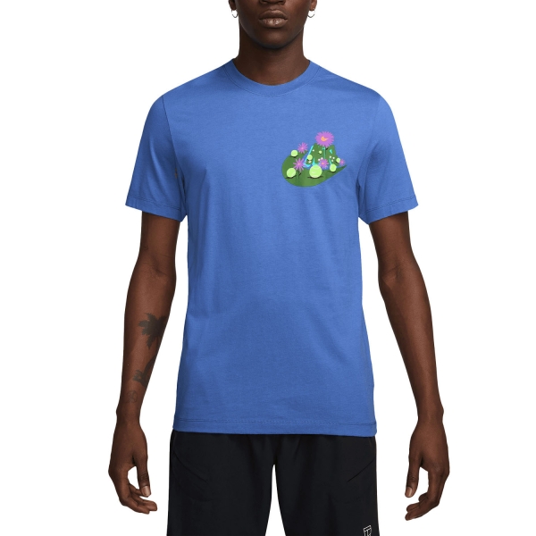 Camisetas de Tenis Hombre Nike Court Camiseta  Comet Blue HV1717411
