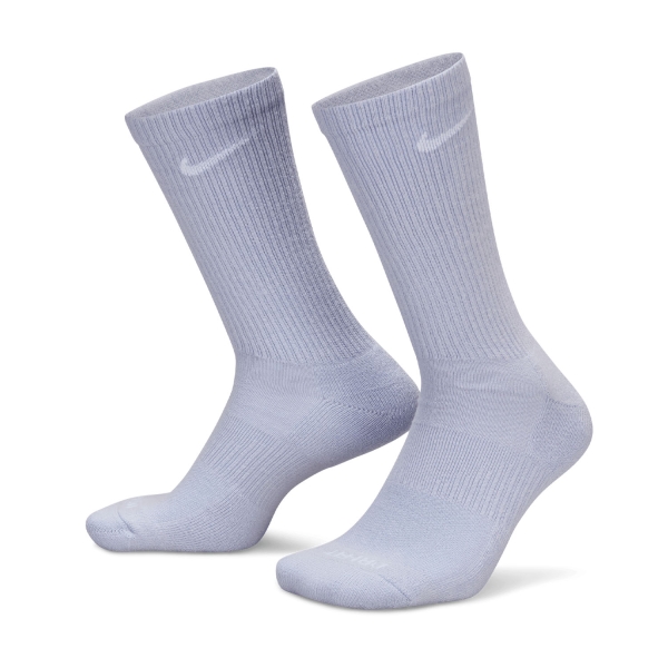 Nike Everyday Plus Cushioned x 3 Socks - Ghost/Blue Force/Moss Wood Brown/White