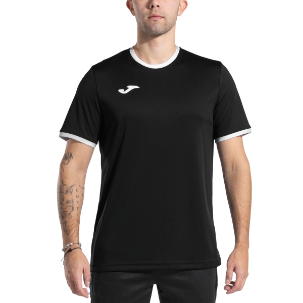 Men's Tennis Shirts Joma Combi Premium TShirt  Black/White 104494.102