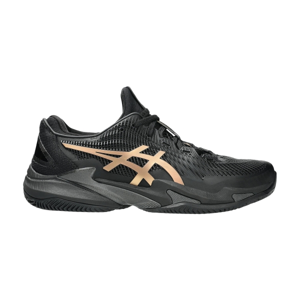 Men`s Tennis Shoes Asics Court FF 3 Novak Clay Night Energy  Black/Prism Gold 1041A537960