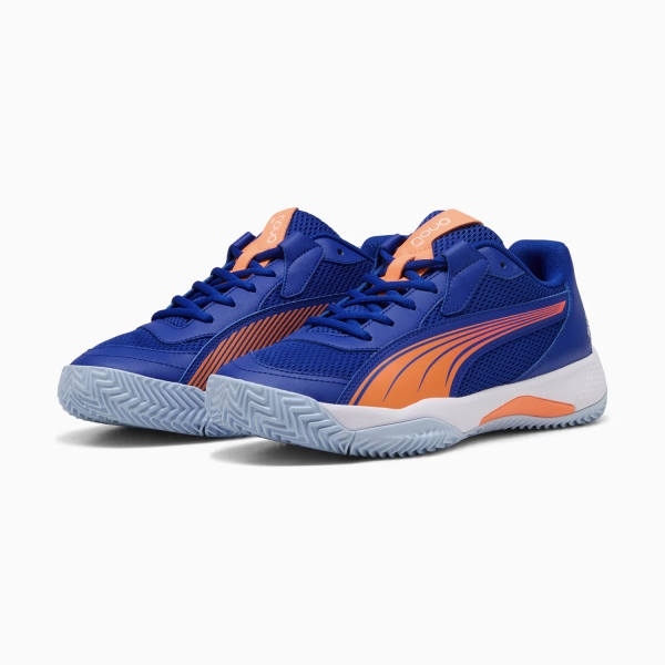 Puma NOVA Court Momo - Vivid Blue/Heat Fire/White/Glowing Red