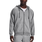 Under Armour Rival Fleece Pro Hoodie - Castlerock Light Heather/White