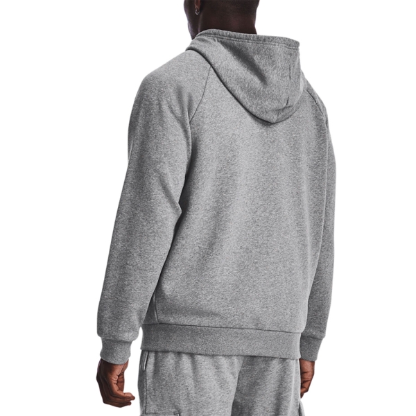 Under Armour Rival Fleece Pro Hoodie - Castlerock Light Heather/White