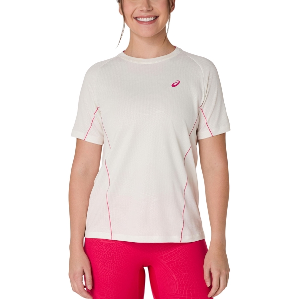 Women`s Tennis T-Shirts and Polos ASICS Game All Over Print TShirt  Cream 2042A385100