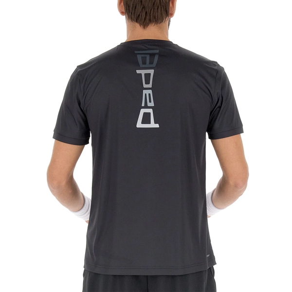 Lotto Superrapida T-Shirt - All Black/Silver Metal