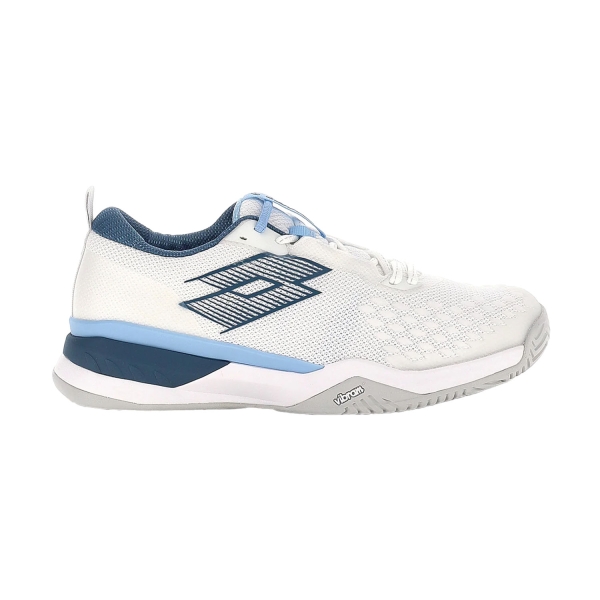 Men`s Tennis Shoes Lotto Raptor Hyperpulse 100 III SPD  All White/Mallard Blue/Clear Sky 222167D0Z