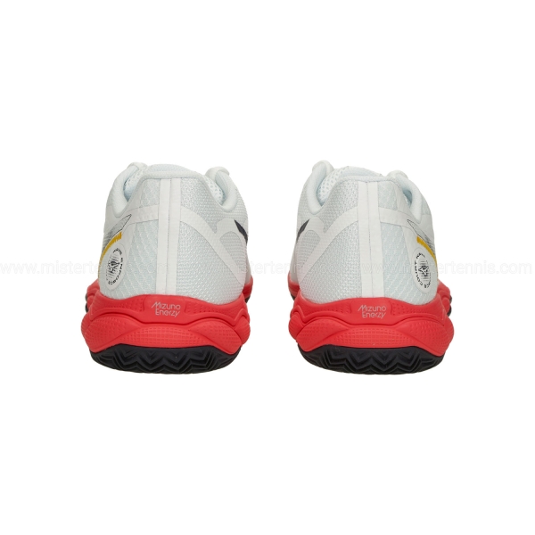 Mizuno Wave Enforce Court Clay - White/Baritone Blue/Calypso Coral