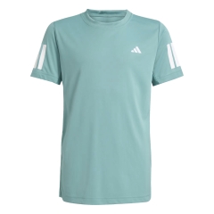 adidas Club 3 Stripes Logo Camiseta Niño - Powder Teal