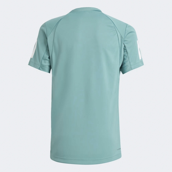 adidas Club 3 Stripes Logo Camiseta Niño - Powder Teal