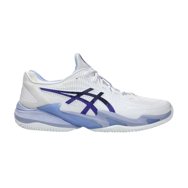 Men`s Tennis Shoes Asics Court FF 3 Novak Clay  White/Tuna Blue 1041A521967