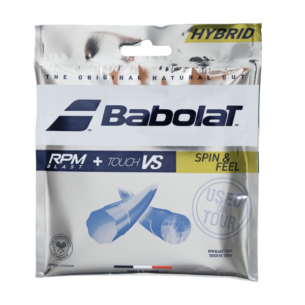 Hybrid String Babolat Hybrid RPM Blast 1.25 + Touch VS 1.30 12 m Set  Black 281037105