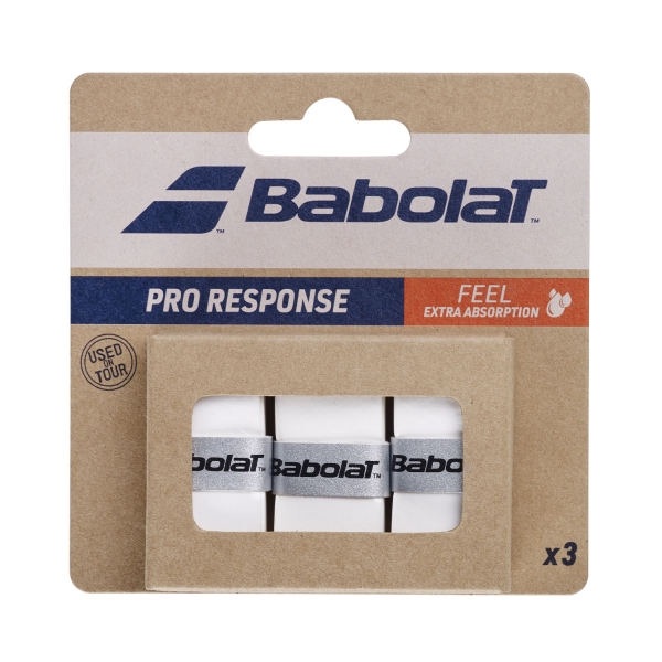 Sobregrip Babolat Pro Response Overgrip x 3  White 653048101