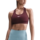 Nike Swoosh Dri-FIT Reggiseno Sportivo - Burgundy Crush/White