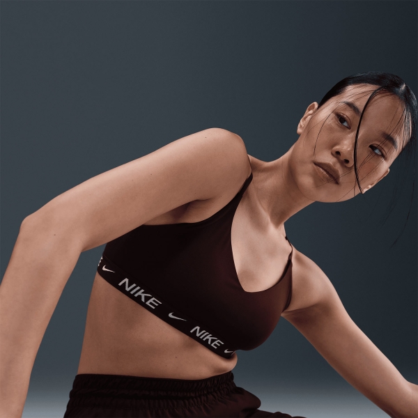 Nike Indy Swoosh Reggiseno Sportivo - Burgundy Crush/White