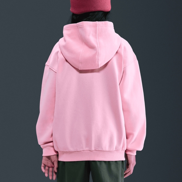 Nike Club Hoodie Girl - Med Soft Pink/White