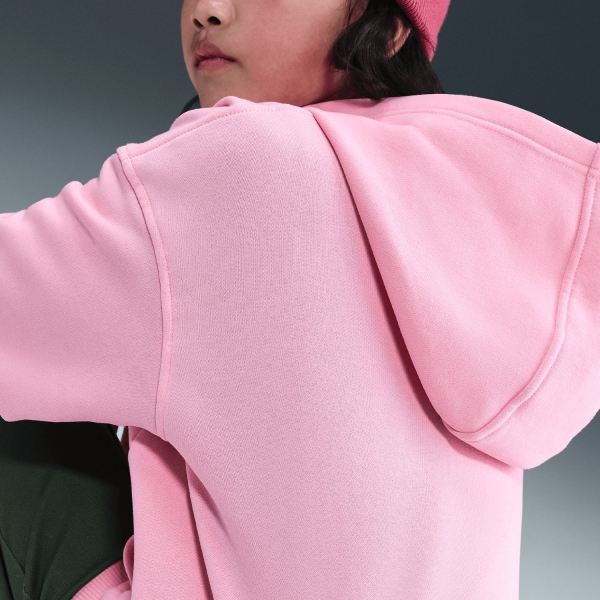 Nike Club Hoodie Girl - Med Soft Pink/White