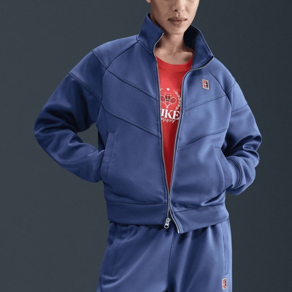Tennis Women's Jackets Nike Court Heritage Windrunner Jacket  Diffused Blue FZ6507415