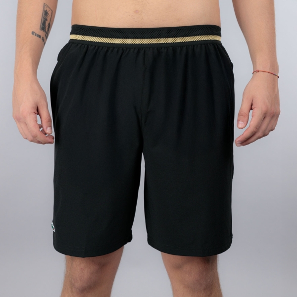 Pantaloncini Tennis Uomo Lacoste X Novak Djokovic 9in Pantaloncini  Black/Gold GH74139FI