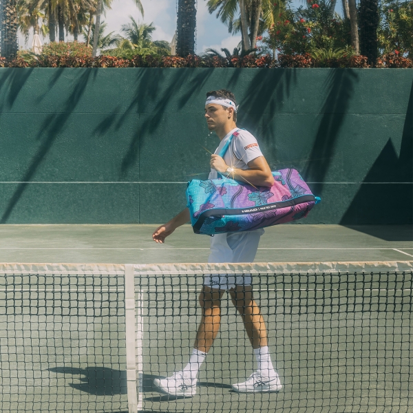 HEAD Tour L Palm Tree Crew Bag - Purple/Light Blue
