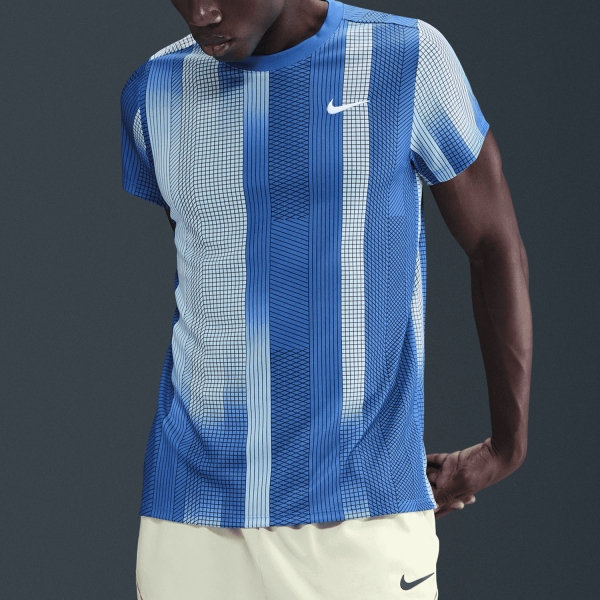 Maglietta Tennis Uomo Nike Victory Graphic Maglietta  Comet Blue/White HM6505411