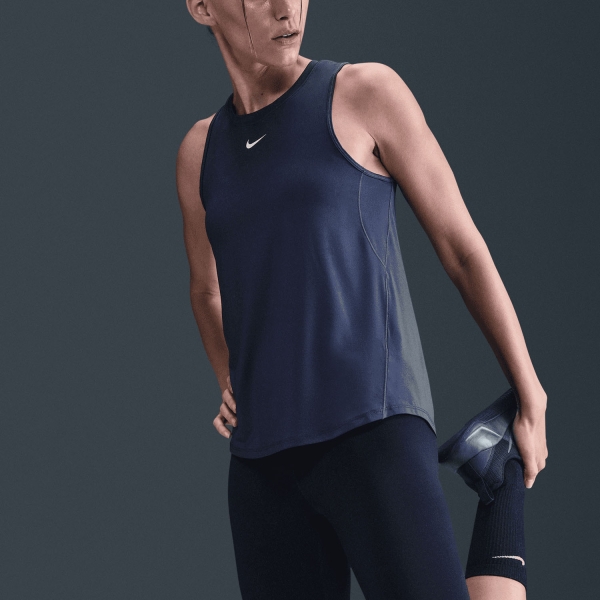 Women`s Tennis Tanks Nike One Classic Logo Tank  Midnight Navy/White IB9385410