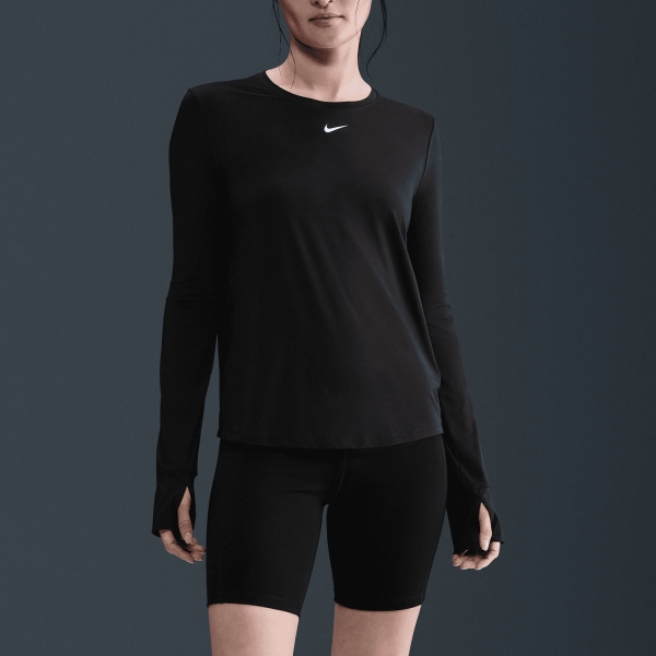 Camisetas y Sudaderas Mujer Nike One Classic Camisa  Black/White IB9403010