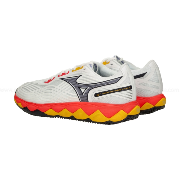 Mizuno Wave Enforce Tour 2 Clay - White/Baritone Blue/Fiery Coral 2
