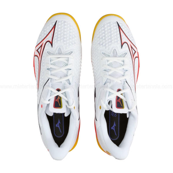 Mizuno Wave Exceed Tour 6 Clay - White/Fiery Coral 2/Citrus