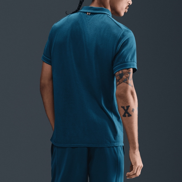 Nike Court Heritage Pro Polo - Blue Force/Green Abyss