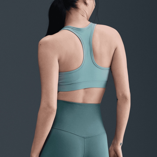 Nike Swoosh Dri-FIT Sports Bra - Cannon/White