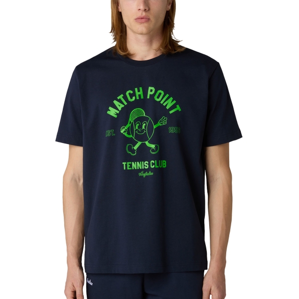 Camisetas de Tenis Hombre Australian Mascotte Camiseta  Eclipse Blue SWUTS0076194