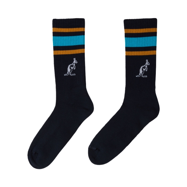 Tennis Socks Australian Stripes Socks  Nero/Turchese Glossy/Arancio Vivo TEXCZ0012842YZ