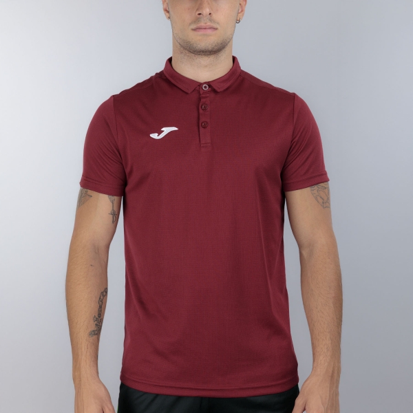 Camisetas de Tenis Hombre Joma Hobby Polo  Burgundy 100437.671