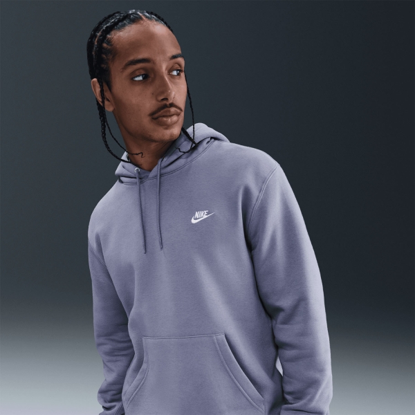 Nike Club Hoodie - World Indigo/White