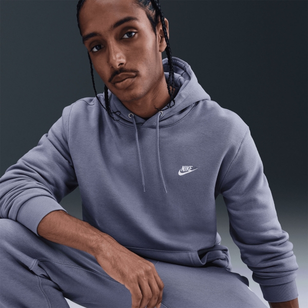 Nike Club Hoodie - World Indigo/White