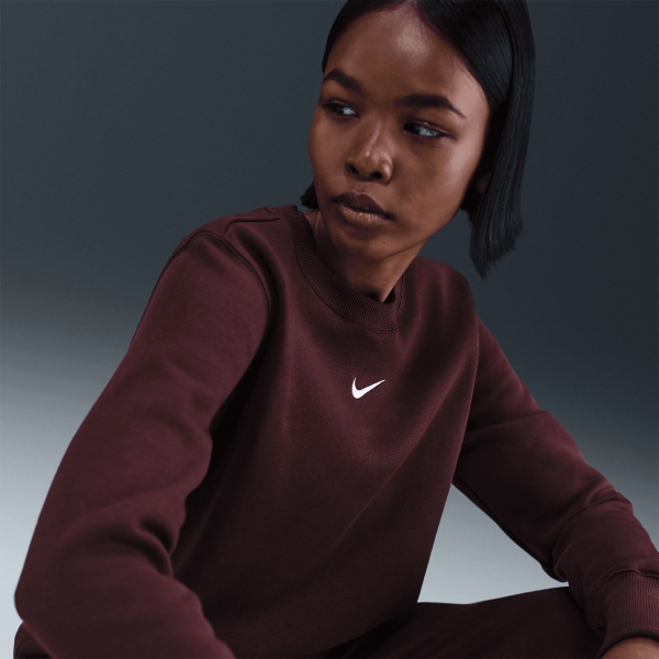 Nike Phoenix Crew Sudadera - Burgundy Crush/Sail