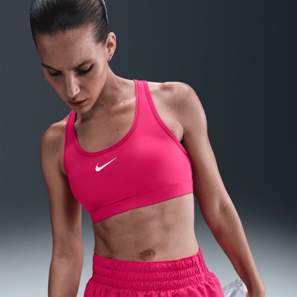 Nike Swoosh Light Reggiseno Sportivo - Rush Pink/White