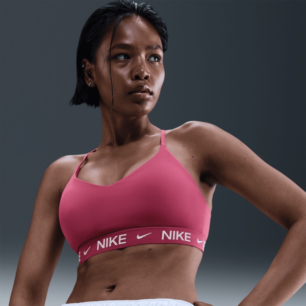 Nike Indy Swoosh Sports Bra - Sweet Beet