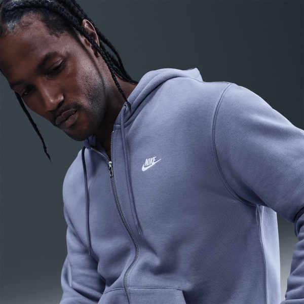 Nike Club Fleece Hoodie - World Indigo/White