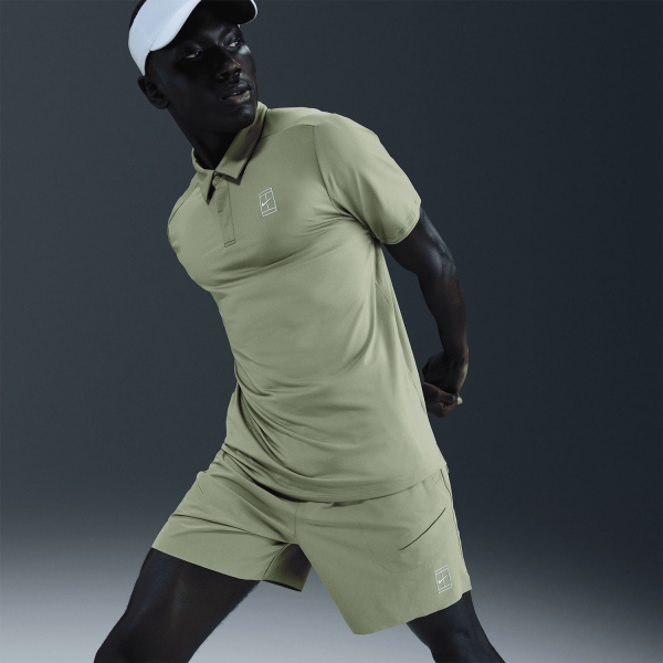 Nike Court Advantage 6in Shorts - Oil Green/White