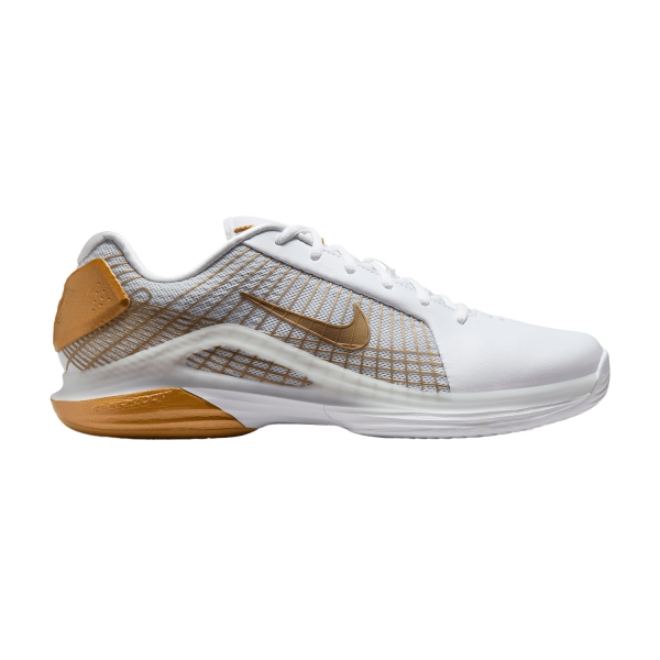 Calzado Tenis Hombre Nike Vapor 12 Hypersmash HC  White/Metallic Gold/Pure Platinum HV1488100