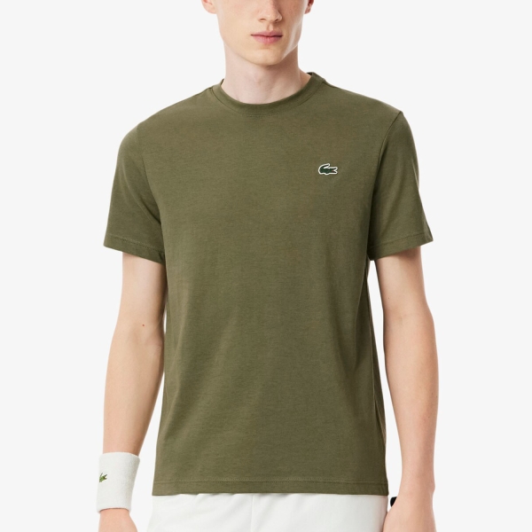 Camisetas de Tenis Hombre Lacoste UltraDry Printed Logo Camiseta  Olive TH4780E9F