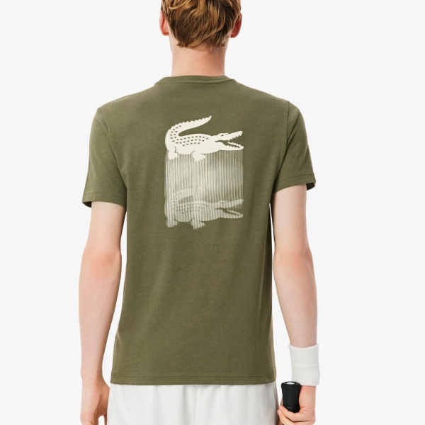 Lacoste Ultra-Dry Printed Logo Camiseta - Olive