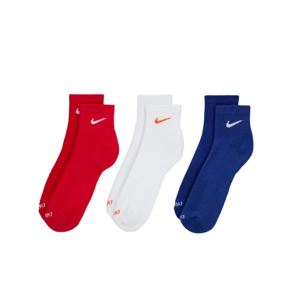 Calcetines de Tenis Nike Everyday Plus Cushioned Logo x 3 Calcetines  Multi Color/Red SX6890996